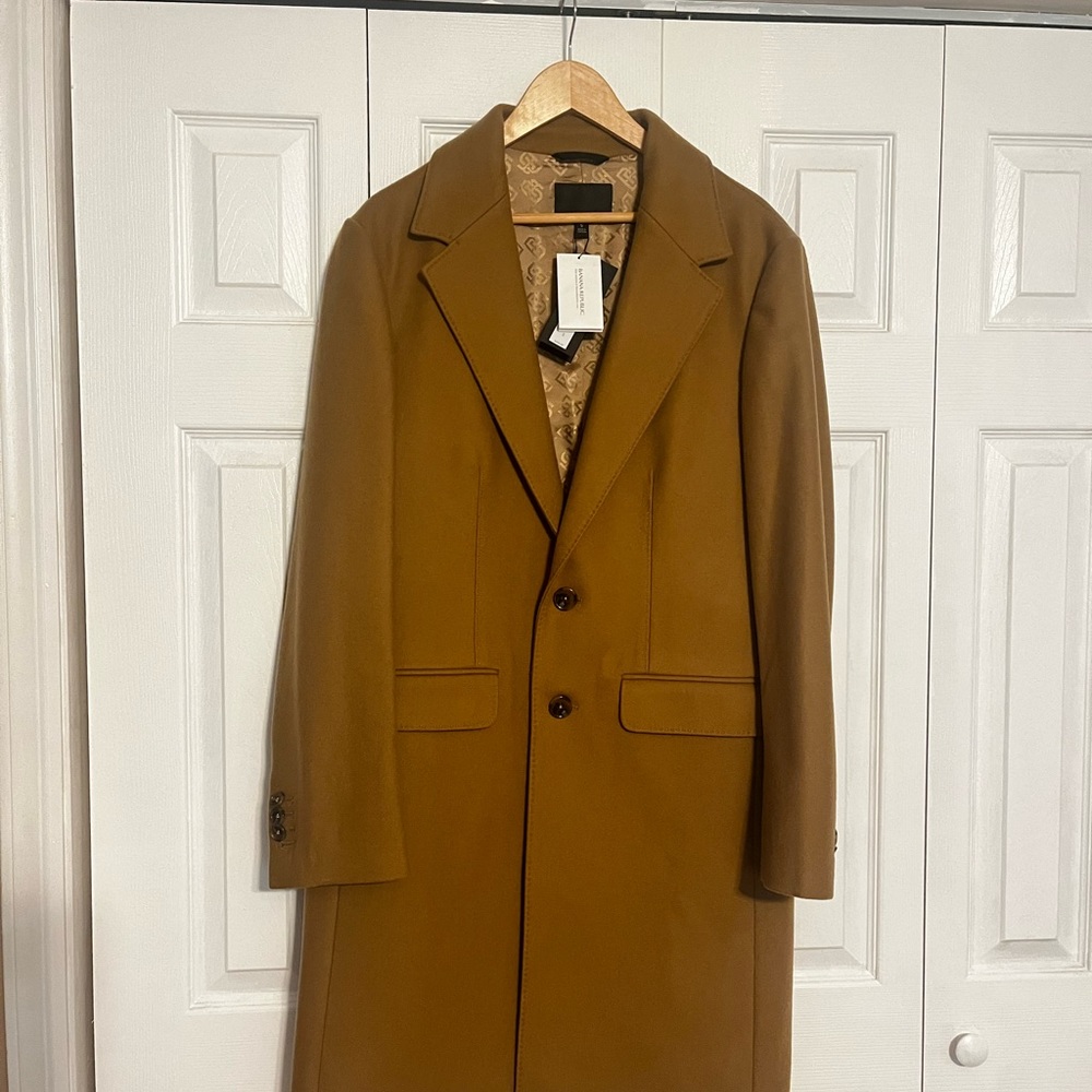 banana republic men’s camel coat size S
